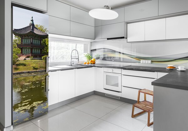 Nálepka tapeta na ledničku Japonská zahrada FridgeStick-70x190-f-83571521