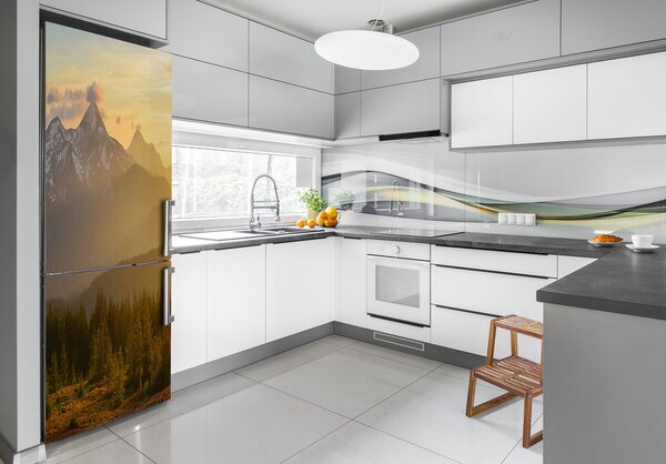 Nálepka na ledničku Západ slunce hory FridgeStick-70x190-f-84116149