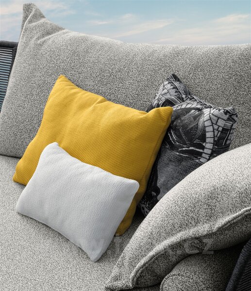 Talenti Třímístné sofa/pohovka Cruise Alu, Talenti, 242x101x71 cm, rám hliník, výplet lanko, sedáky venkovní látka, barvy dle vzorníku