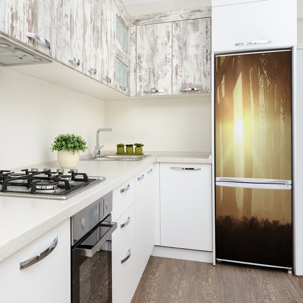 Nálepka fototapeta na ledničku Mlha v lese FridgeStick-70x190-f-84176608