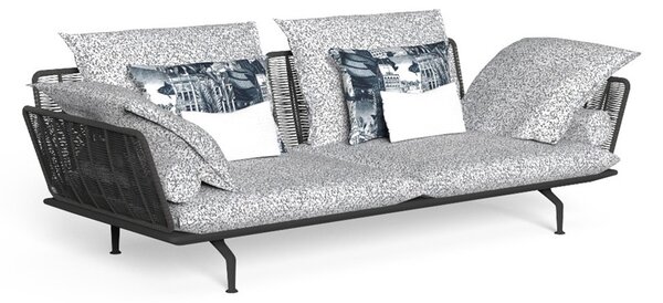 Talenti Třímístné sofa/pohovka Cruise Alu, Talenti, 242x101x71 cm, rám hliník, výplet lanko, sedáky venkovní látka, barvy dle vzorníku