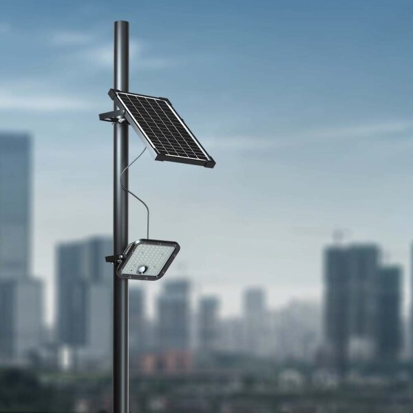 LED Stmívatelný solární reflektor se senzorem LED/10W/3,7V 4000/6000K IP65 + DO