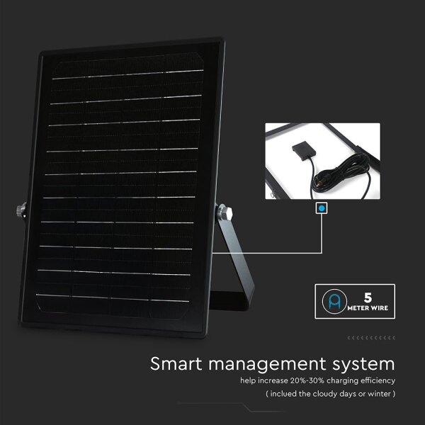 LED Stmívatelný solární reflektor se senzorem LED/10W/3,7V 4000/6000K IP65 + DO