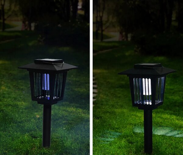 LED solární lampa na hmyz J-22 černá