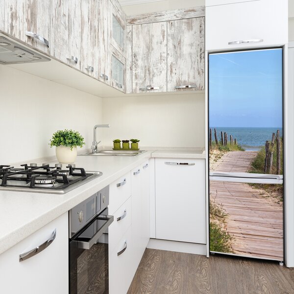 Nálepka tapeta na ledničku Stezka na pláž FridgeStick-70x190-f-84956196