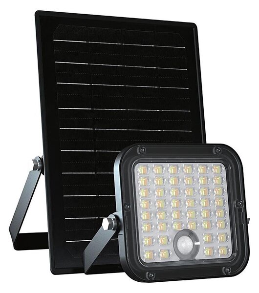 LED Stmívatelný solární reflektor se senzorem LED/10W/3,7V 4000/6000K IP65 + DO