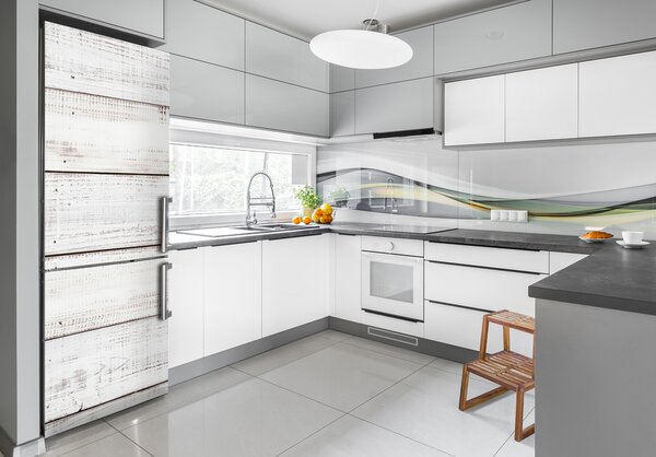 Nálepka tapeta na ledničku Dřevěná stěna FridgeStick-70x190-f-85286701