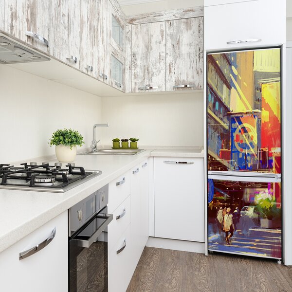 Tapeta na ledničku nálepka Barevné město FridgeStick-70x190-f-86051071