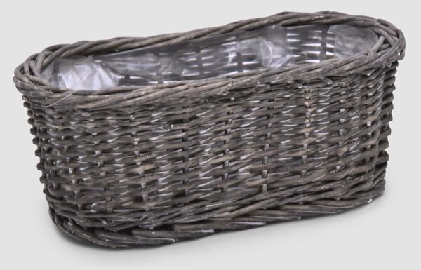 Vingo Proutěný truhlík, šedý – 35 x 19 cm