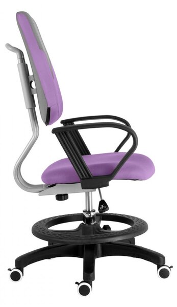 Dětská rostoucí židle Neoseat KINDER — látka, šedá / fialová