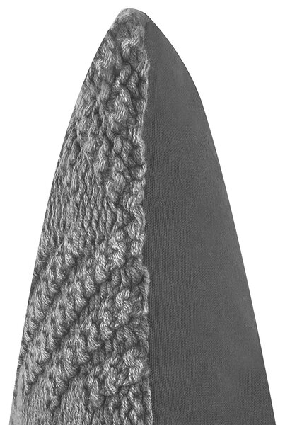 Sada 2 dekorativních polštářů KONNI Bavlna 45 x 45 cm Šedá Cik-cak vzor