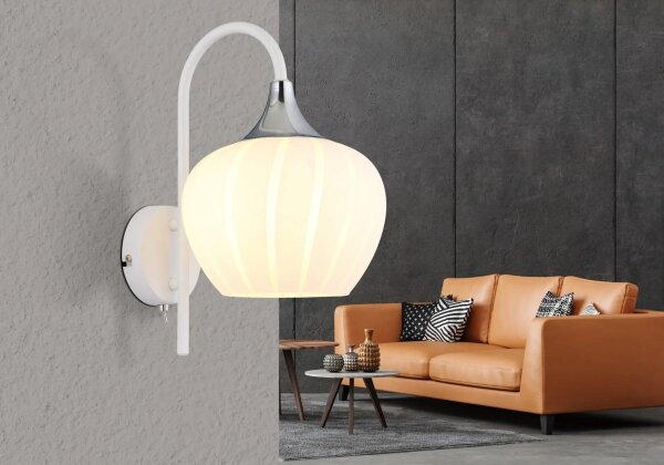Globo 15548WW - Nástěnná lampa MAXY 1xE27/40W/230V bílá