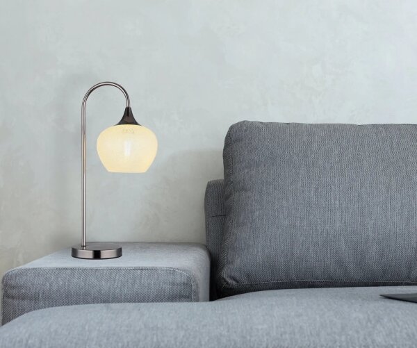 Globo 15548TK - Stolní lampa MAXY 1xE27/40W/230V bílá/antracit