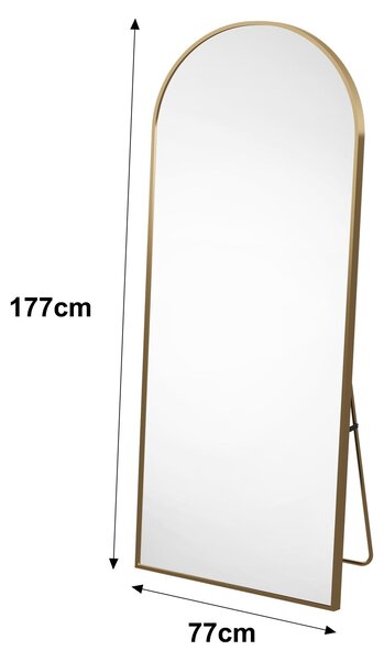 Velké stojací zrcadlo - Rám z hliníkové slitiny - 177 x 77 cm - Moderní nábytek do obývacího pokoje