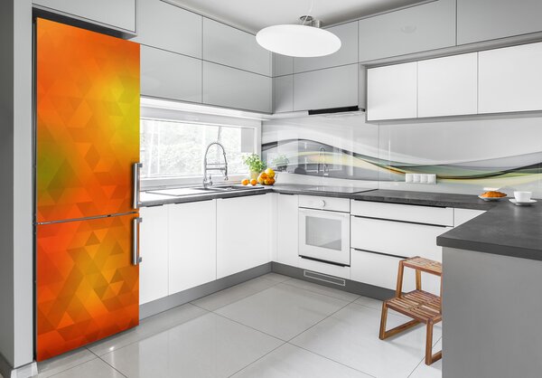 Nálepka tapeta lednička Abstrakce trojúhelníky FridgeStick-70x190-f-86895564