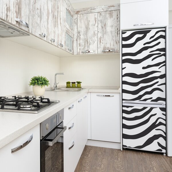 Nálepka tapeta lednička do domu Zebra pozadí FridgeStick-70x190-f-87477290
