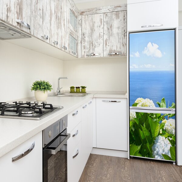 Nálepka tapeta na ledničku Hortenzie moře FridgeStick-70x190-f-87726143