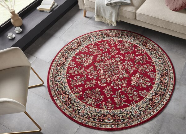 MK Original: Produkty s rodokmenem, Kusový koberec Mujkoberec Original Oriental 104352 kruh, 140x140 (průměr) kruh, červená, obývací pokoj