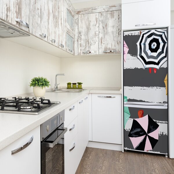 Nálepka tapeta na ledničku Barevné deštníky FridgeStick-70x190-f-87821185