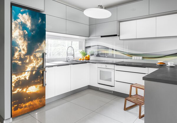 Nálepka tapeta na ledničku Mraky na nebi FridgeStick-70x190-f-88420659