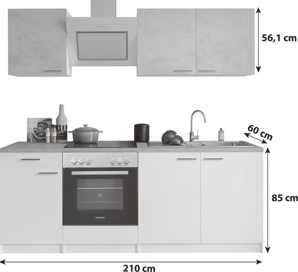 KUCHYŇSKÝ BLOK 210 cm Respekta - Online Only kuchyňské linky, Online Only