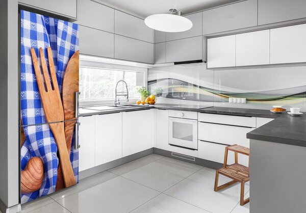 Nálepka na ledničku Dřevěné příbory FridgeStick-70x190-f-88440875