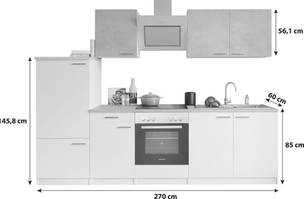 KUCHYŇSKÝ BLOK 270 cm Respekta - Online Only kuchyňské linky, Online Only