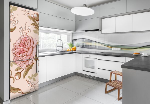 Nálepka fototapeta na ledničku Pivoňka FridgeStick-70x190-f-89698530