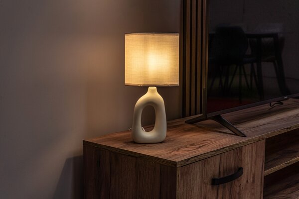 Rabalux SYLIRA stolní lampa, krémová barva