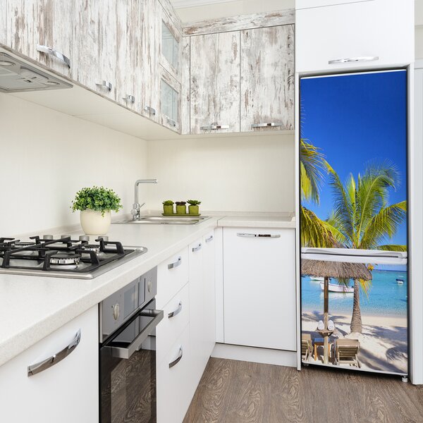 Nálepka tapeta na ledničku Tropická pláž FridgeStick-70x190-f-89713117
