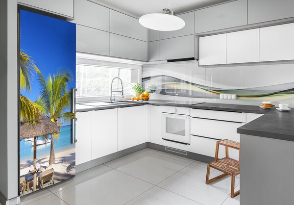 Nálepka tapeta na ledničku Tropická pláž FridgeStick-70x190-f-89713117