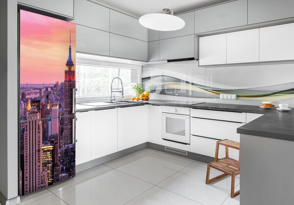 Tapeta nálepka na ledničku New York západ slunce FridgeStick-70x190-f-89776597