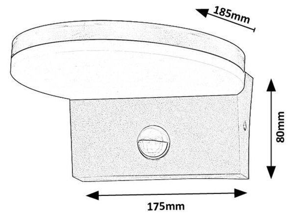 Rabalux BATIDA LED Venkovní nástěnné svítidlo se senzorem LED/9W/230V/CCT/IP54 černá