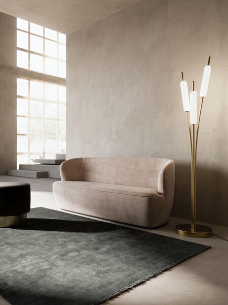 Il Fanale 285.04.ON Typha, stojící lampa z mosazi a skla, 42W LED 2700K, prům. 35cm