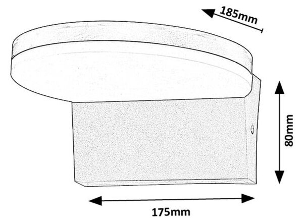 Rabalux BATIDA LED Venkovní nástěnné svítidlo LED/9W/230V/CCT/IP54 černá
