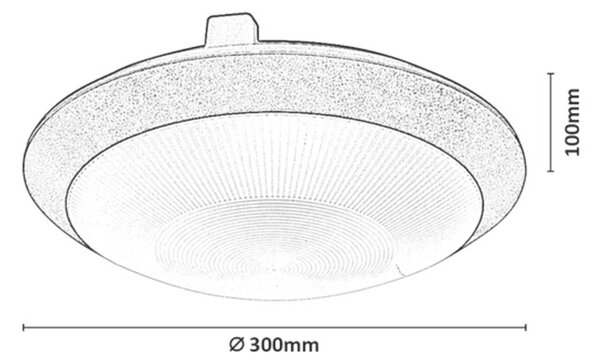 Rabalux WELRO venkovní stropní svítidlo 1xE27/9W/230V/IP65 pr. 30 cm černá barva