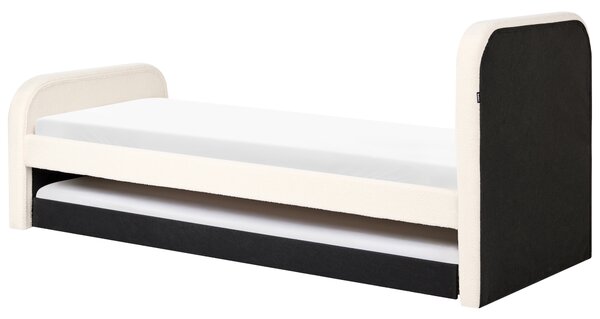 Rozkládací postel Buklé RAYSSAC 90 x 200 cm Světle béžová