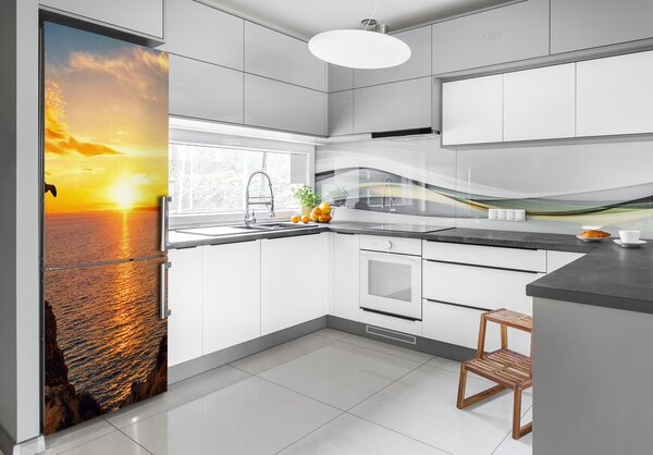 Nálepka na ledničku Západ slunce moře FridgeStick-70x190-f-90070654