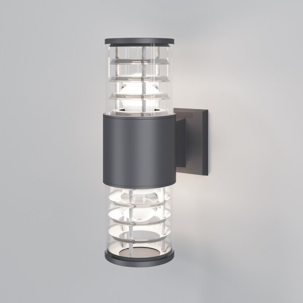 Maytoni O576WL-02GR - Venkovní nástěnné svítidlo BRONX 2xE27/60W/230V IP54 antr