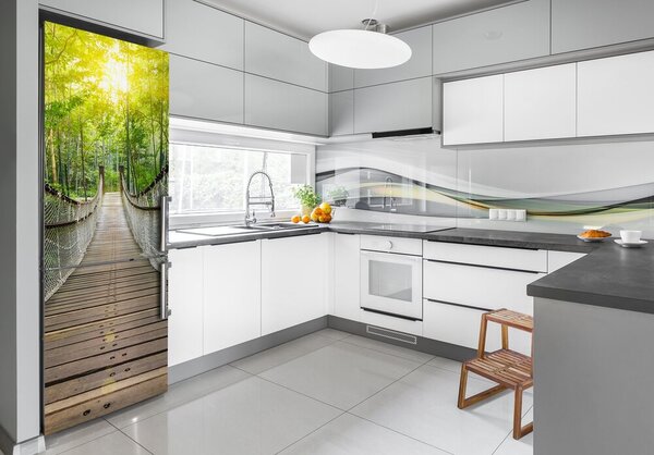 Nálepka fototapeta na ledničku Visací most FridgeStick-70x190-f-90157224