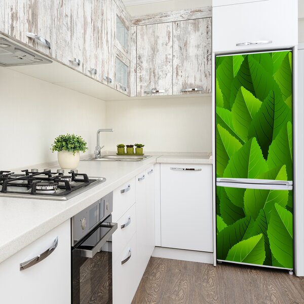 Fototapeta na ledničku Zelené listí FridgeStick-70x190-f-90288454