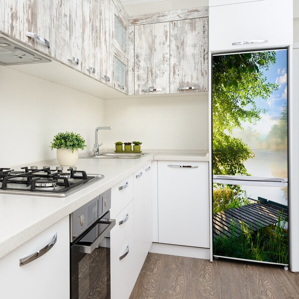 Nálepka tapeta na ledničku Dřevěné molo FridgeStick-70x190-f-90300229