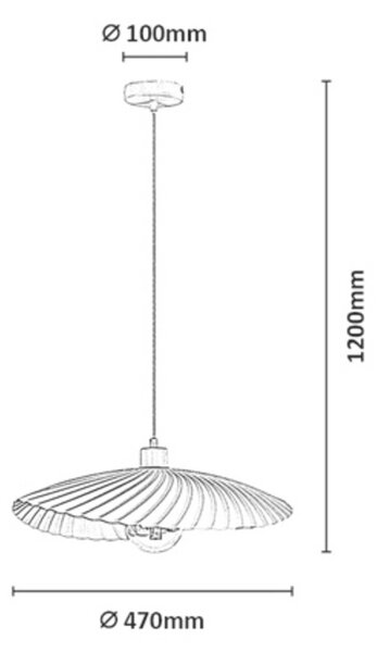 Rabalux BRIDGET závěsný lustr, bílá barva, průměr 47 cm