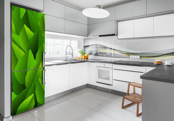 Fototapeta na ledničku Zelené listí FridgeStick-70x190-f-90288454
