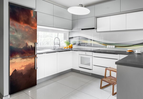 Nálepka na ledničku Západ slunce hory FridgeStick-70x190-f-90609919