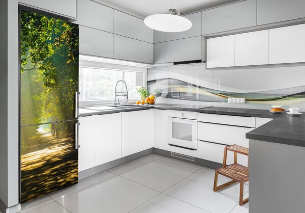 Nálepka tapeta na ledničku Stezka v lese FridgeStick-70x190-f-90692726