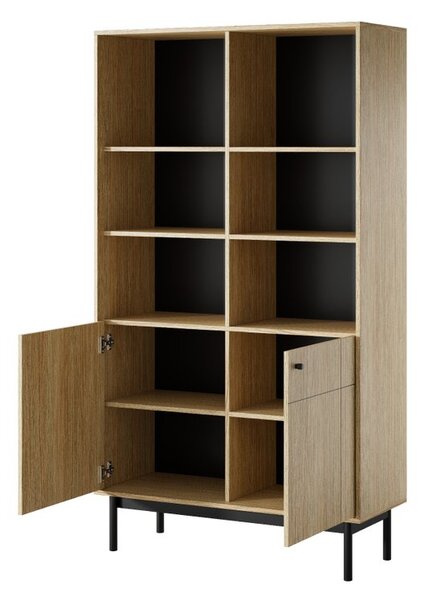 Piaski Regál/knihovna Japandi R104 Barva: Dub Linea
