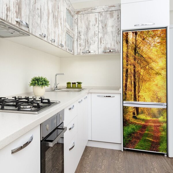 Nálepka fototapeta na ledničku Podzimní les FridgeStick-70x190-f-91078750