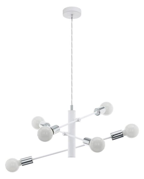 Eglo 98016 - Lustr na lanku GRADOLI 6xE27/60W/230V bílá