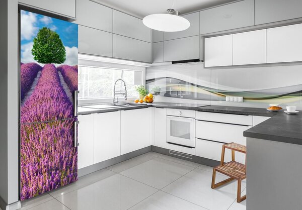 Nálepka fototapeta na ledničku Pole levandule FridgeStick-70x190-f-90850867